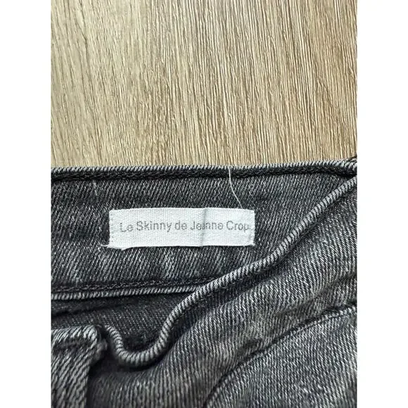 FRAME Le Skinny De Jeanne Crop jeans, women's size 30, black gray, stretch - Picture 3 of 7